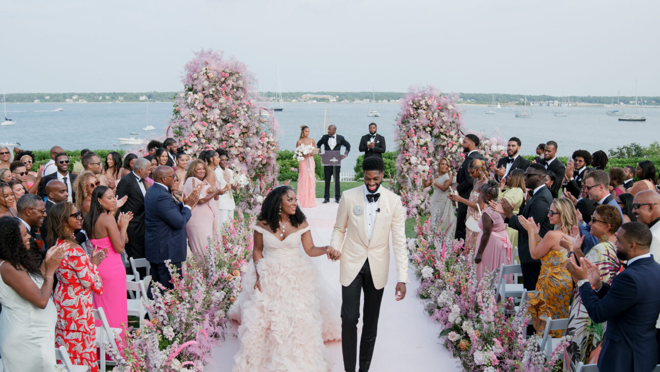 Nantucket wedding ceremony featured in Vogue designed by JWennes Events.