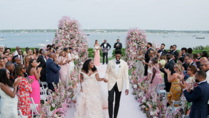 Nantucket wedding ceremony featured in Vogue designed by JWennes Events.