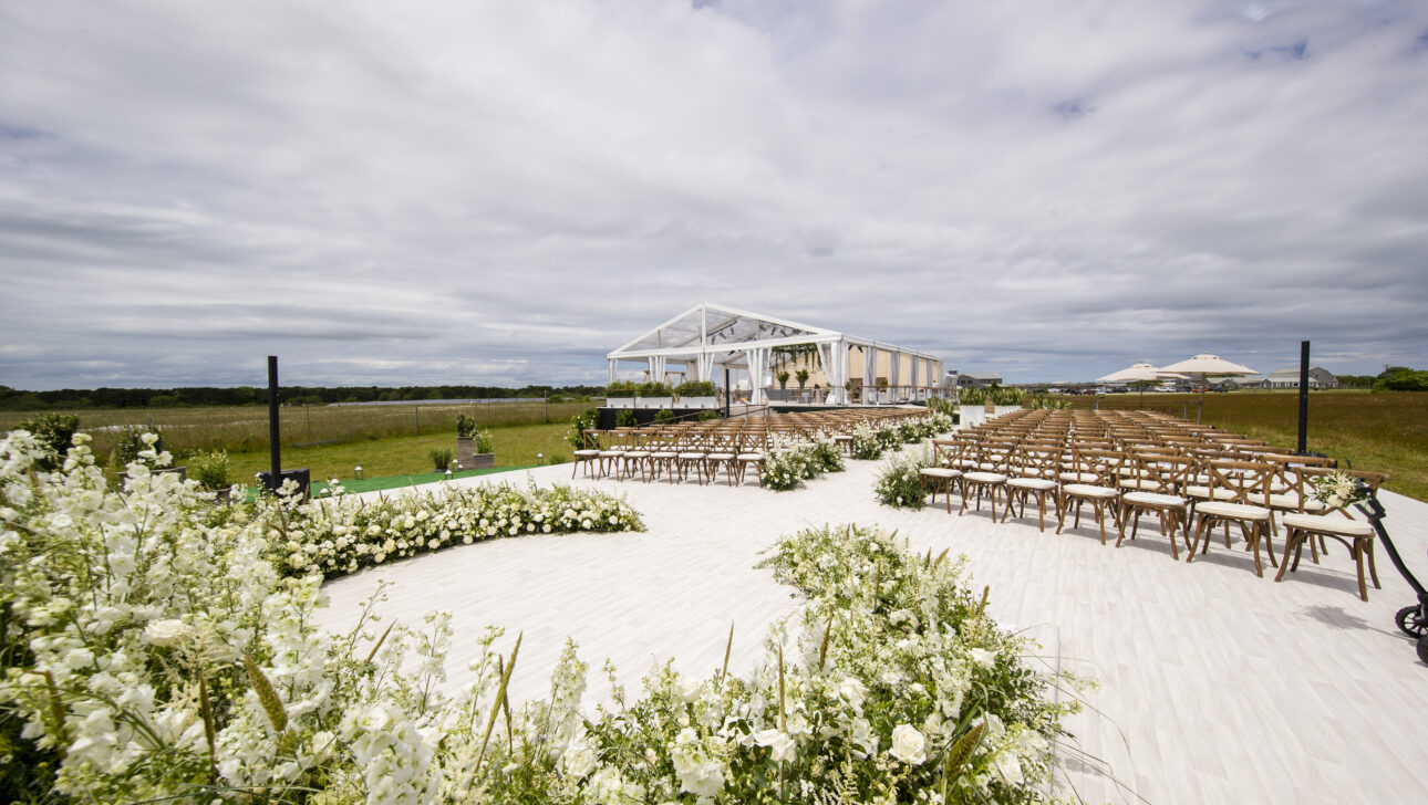 Beach wedding ceremony. Designed by JWennes Events.