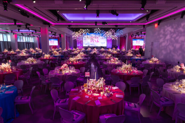 BCRF NYC Hot Pink Fundraising Gala hosted at Glass House Chelsea. Designed by JWennes Events.